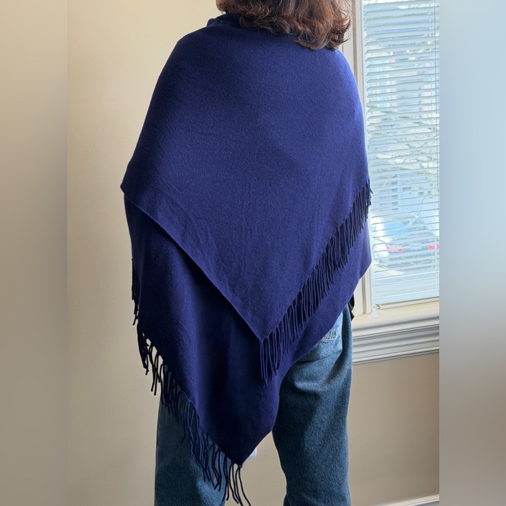 Cashmere Fringed Cape Coat